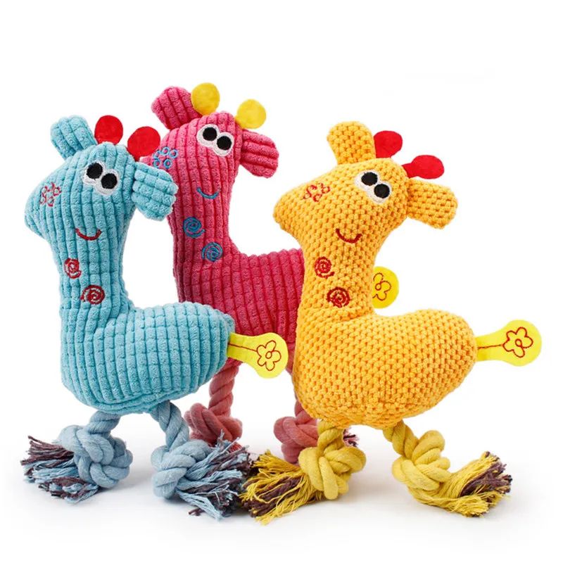 Интерактивная Мягкая флисовая хлопковая игрушка для щенков домашних животных