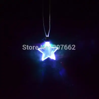 pentagram RGB light 2шт/набор, светодиодный ремешок, многоцветные огни, светодиодный, Rave, вечерние, в форме сердца, ожерелье, rave, вечерние, для Рождества - Цвет: pentagram RGB light