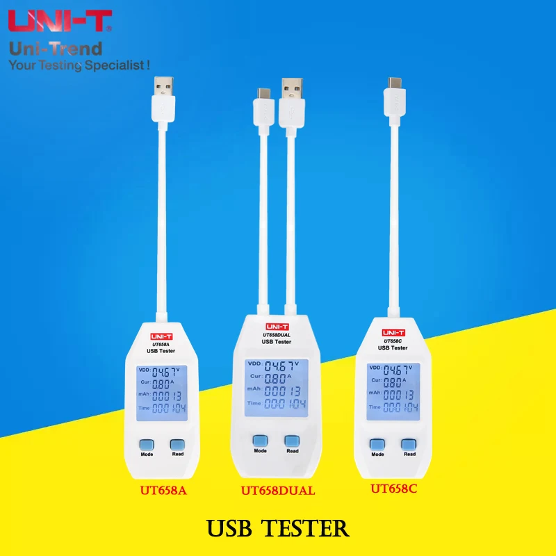 UNI T USB тестер UT658A/UT658C/UT658Dual 3C Напряжение продукта/ток/батарея/Емкость качества