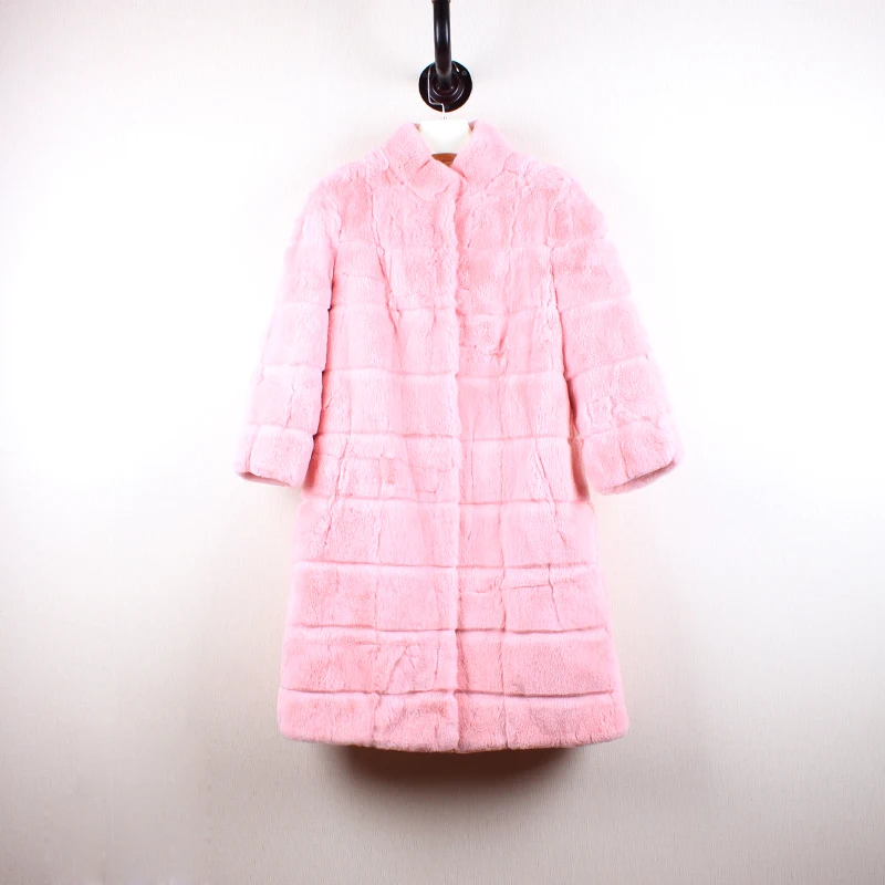 Бренд 2019 новый натуральный мех пальто зимняя куртка для женщин Мягкие Длинные