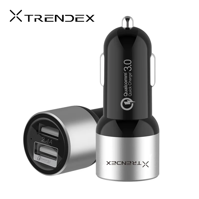 Автомобильное зарядное устройство Trendex быстрое 3 0 QC3.0 с двумя USB портами