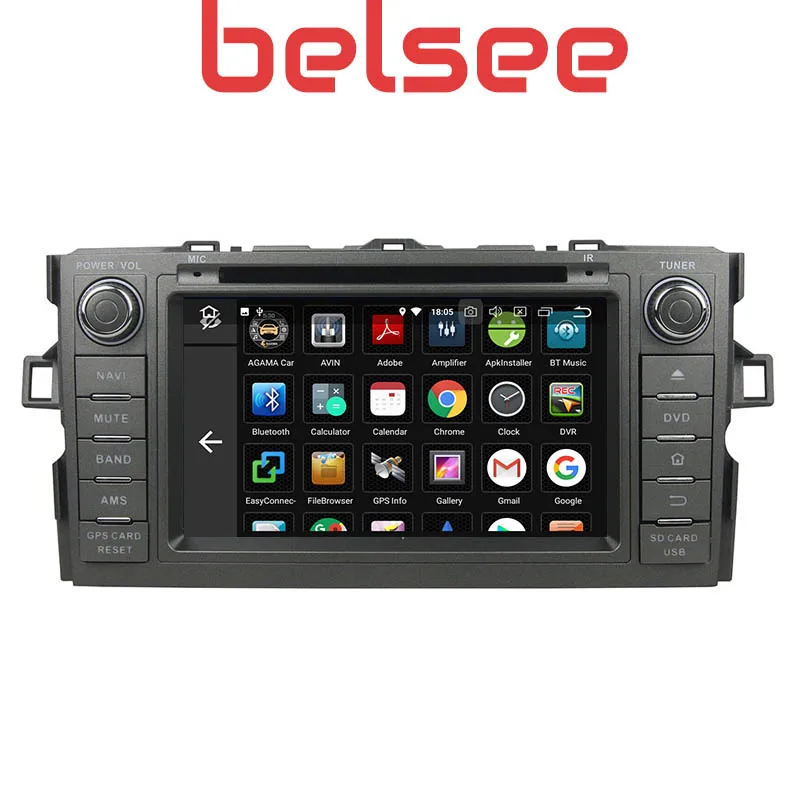 Belsee Android 8,0 стерео головное устройство навигации dvd-плеер мультимедийный автомобильный Радио для Toyota Auris 2007 2008 2009 2010 2011 2012