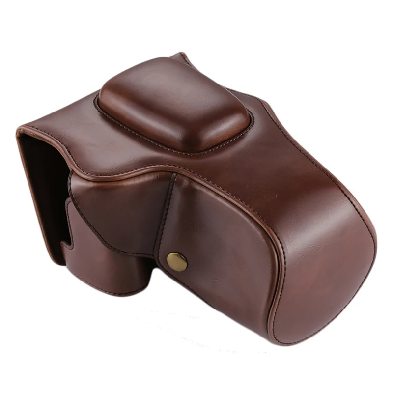 Brown PULUZ для Canon EOS 200D чехол для камеры полный корпус камеры из искусственной кожи чехол сумка 18-55 мм объектив Защитная крышка для Canon EOS 200D сумка - Цвет: Brown