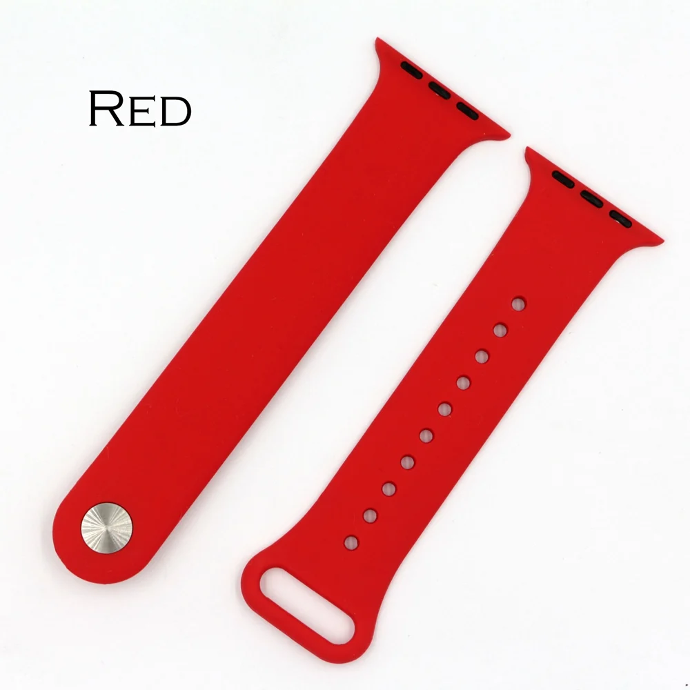 Red Ремешок URVOI для apple watch серии 5 4321 ремешок для iWatch мягкий силиконовый сменный прочный спортивный ремешок с застежкой - Цвет ремешка: Red