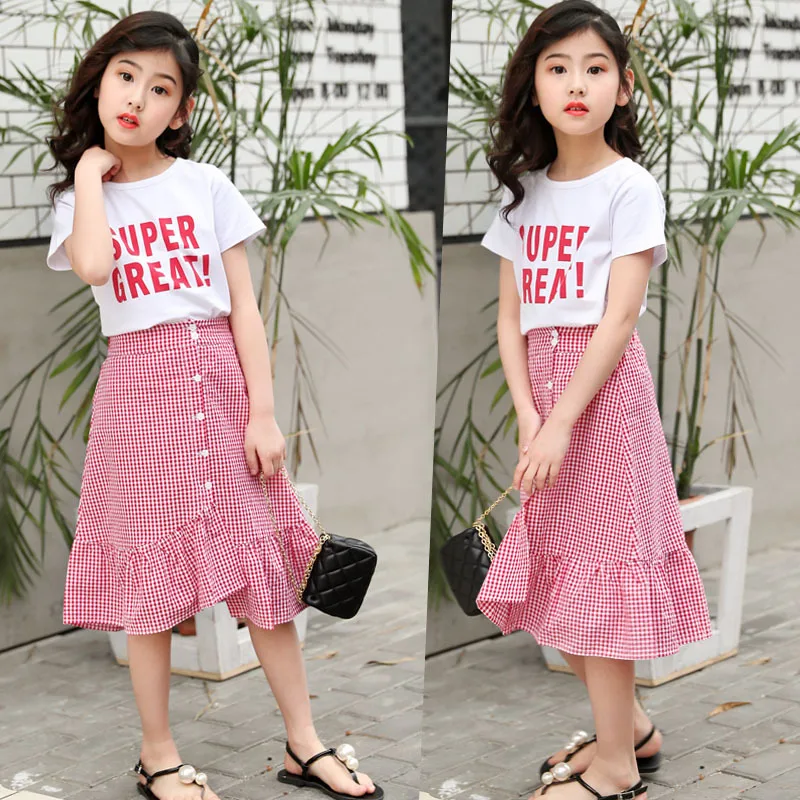 Детский спортивный костюм футболка и юбка на возраст 6-12 лет | Мать ребенок