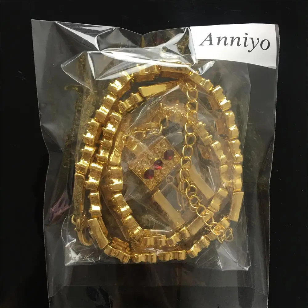 Anniyo золото Цвет комплект украшений в эфиопском стиле ожерелье &quotЗвездная