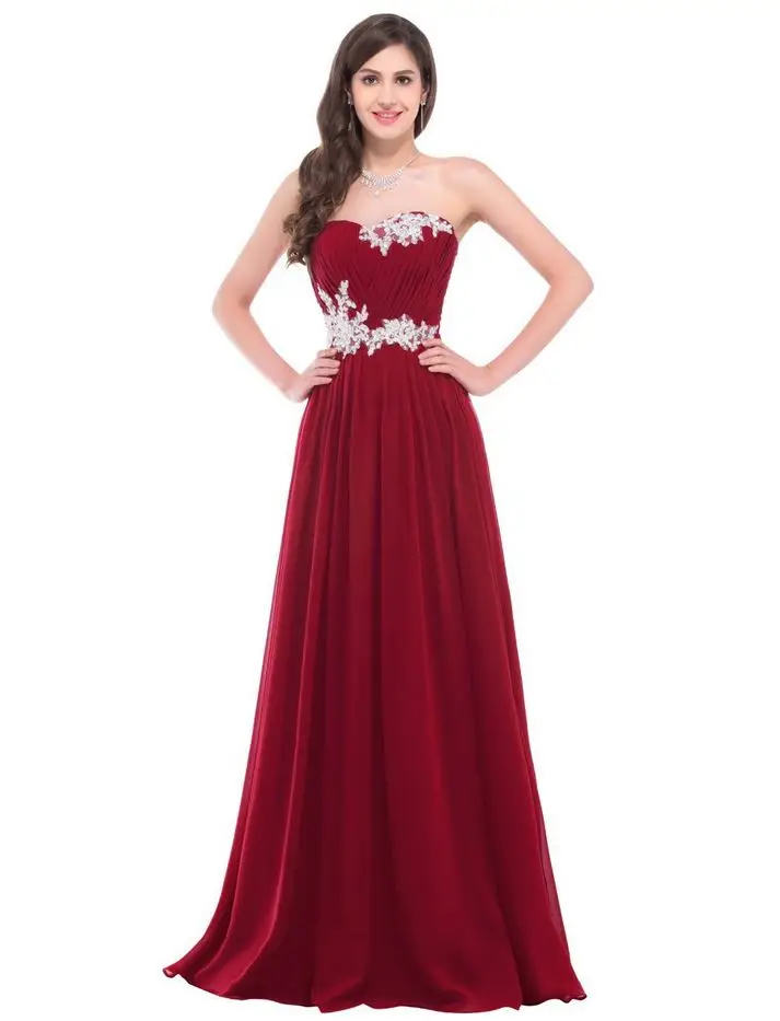 burgundy Vestido madrinha шифоновый вышитый бисером халтер A Line бордовый мятно-зеленый/розовый фиолетовый светло-синий Длинные платья подружек невесты - Цвет: burgundy
