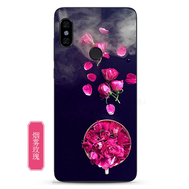For xiaomi Redmi Note 5 case back cover Beautiful flower Soft shell Note5 cases Red mi phone | Мобильные телефоны и