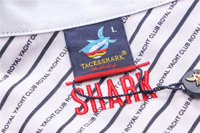 Бренд TACE& SHARK, высокое качество,, Мужская модная Повседневная рубашка поло с логотипом Golfed, хлопковая рубашка, мужская полосатая рубашка поло, одежда