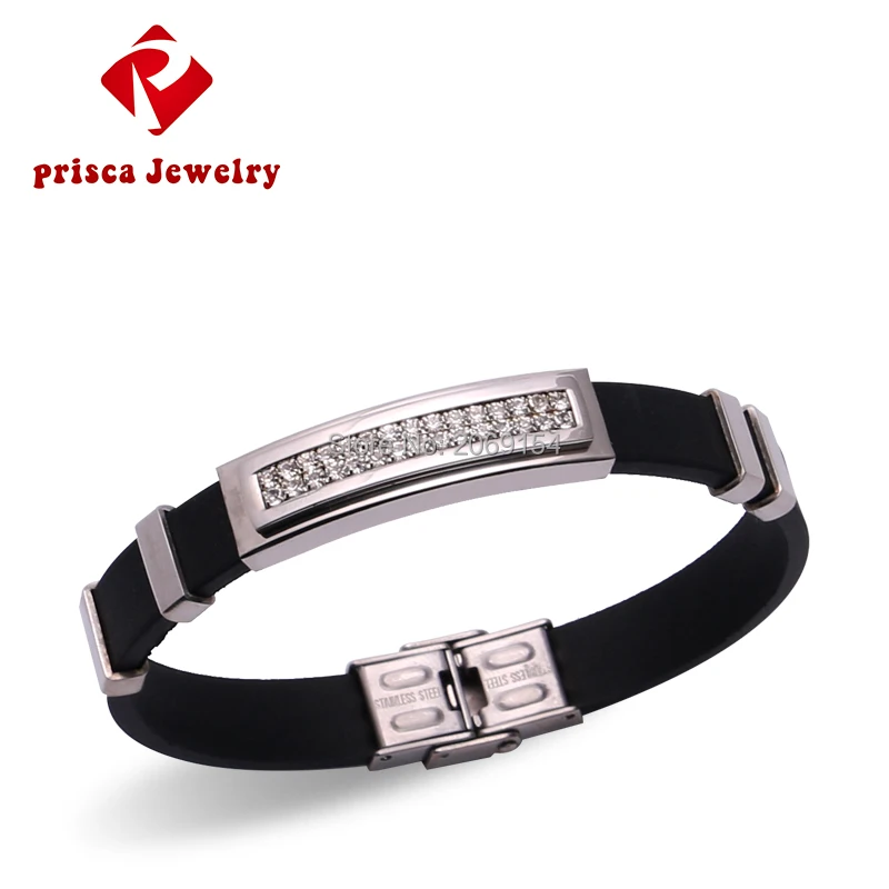 Золотой Мужской стальной браслет из нержавеющей стали очаровательные ювелирные