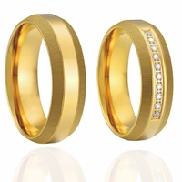 unique alliance gold color his and hers wedding rings set for men and women promise statement marriage couples gifts jewelry