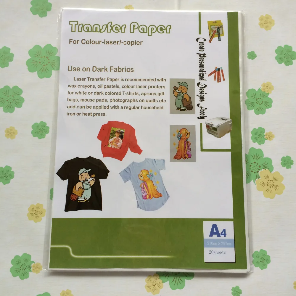 Бесплатная доставка белая бумага формата а4 для футболок темного цвета лазерный