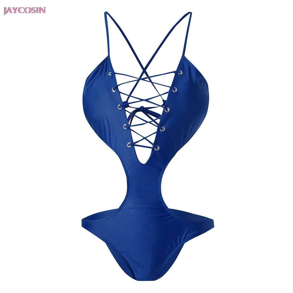 JAYCOSIN 2019 Купальники S-XL женские сексуальные с глубоким вырезом цельные купальники