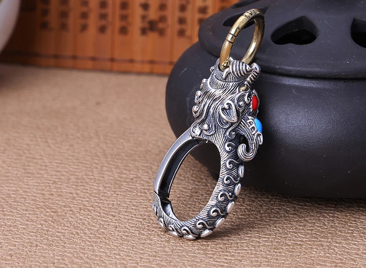 EDC 925 серебро с латунными бусинами для ножа кулон ПАРАКОРД БРЕЛОК DIY украшения 925 серебро с латунным снаряжение для кемпинга EDC инструменты