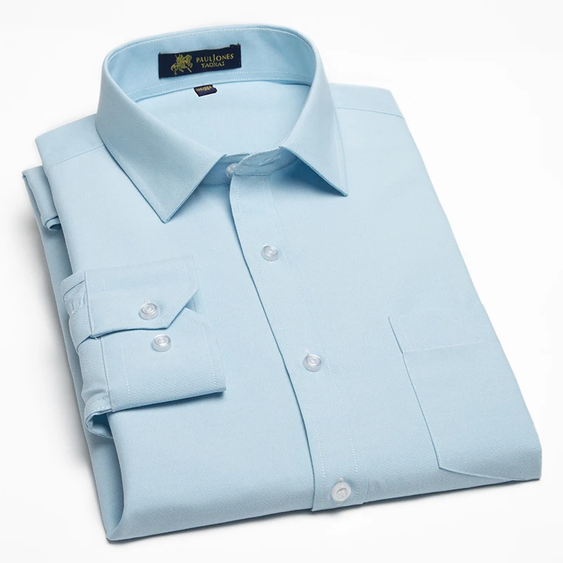 Мужская рубашка из ткани Оксфорд Классическая формальная для работы и офиса