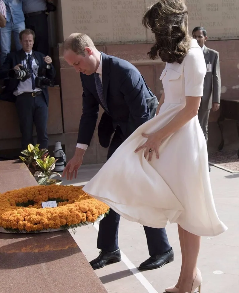 Платье принцессы Kate Middleton модное белое однотонное платье А силуэта повседневные