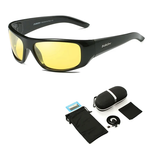 Yellow lens with box PC Frame HD поляризованные очки для мужчин и женщин Fly солнцезащитные очки для рыбалки для пеших прогулок вождения очки для бега Гольф уличные спортивные очки - Цвет: Yellow lens with box