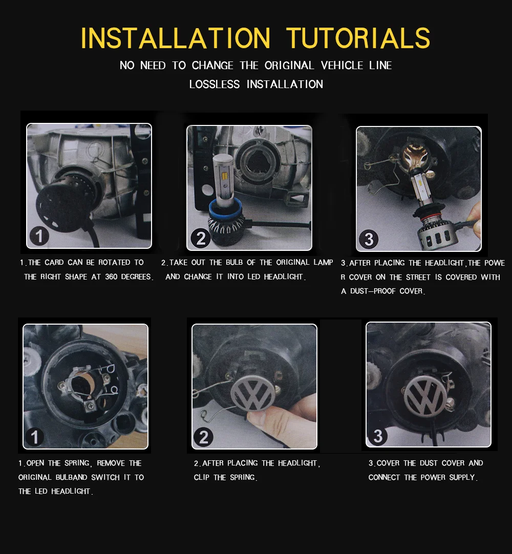 YM E-Яркий 1 комплект светодиодный фар автомобиля лампы H1 H3 H7 H8/H11 9005 9006 H4 40 Вт Автомобильные фары 4000Lm белый 6000K