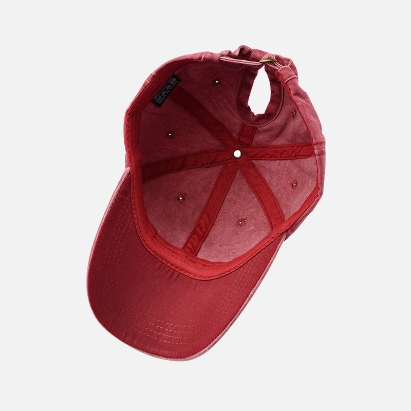 NSK Baseball Cap For Men Women Hip Hop Washed Cotton Snapback Vintage Hat Adjustable Ponytail Casual Simple Style | Аксессуары для