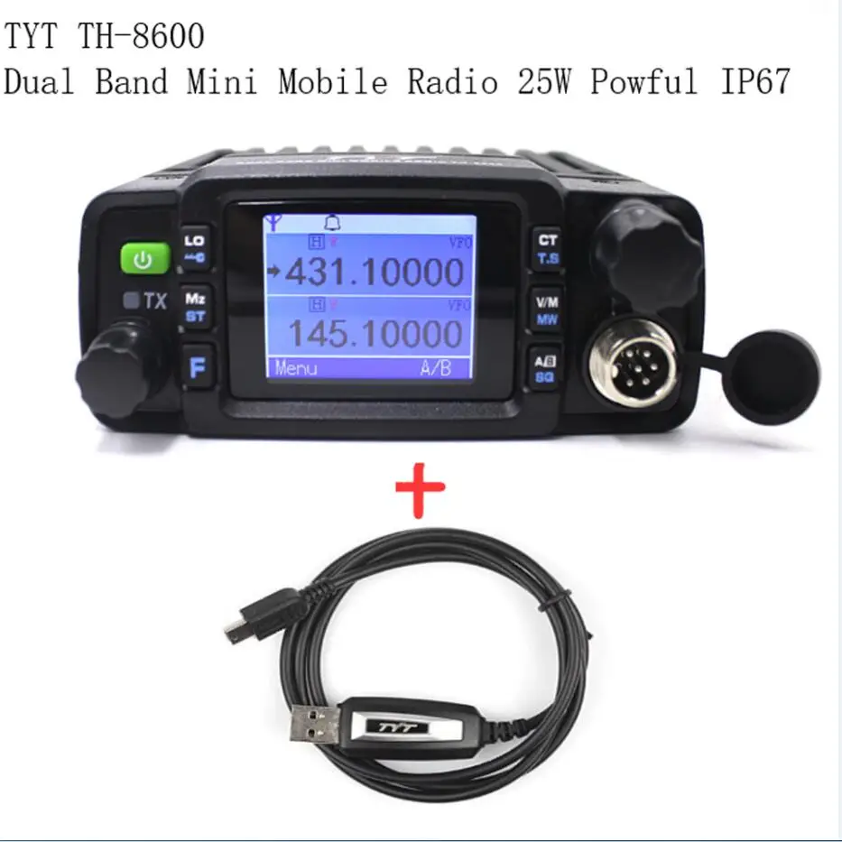 Кабель TYT TH-8600 мини двухдиапазонный IP67 водонепроницаемый мобильный трансивер 136-174 МГц/400-480 МГц 25 Вт любительский автомобильный радиоприемник