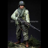 116 bar gunner us 29th infantry division with 2 different heads resin figure rank and file soldiers gk wwii uncoated no colour