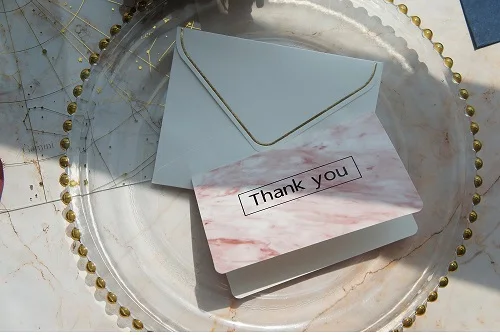 card and envelop 25 шт розовый мрамор спасибо открытка конверт как поздравительная открытка свадьба день рождения приглашение DIY Декор Подарочная открытка - Цвет: card and envelop