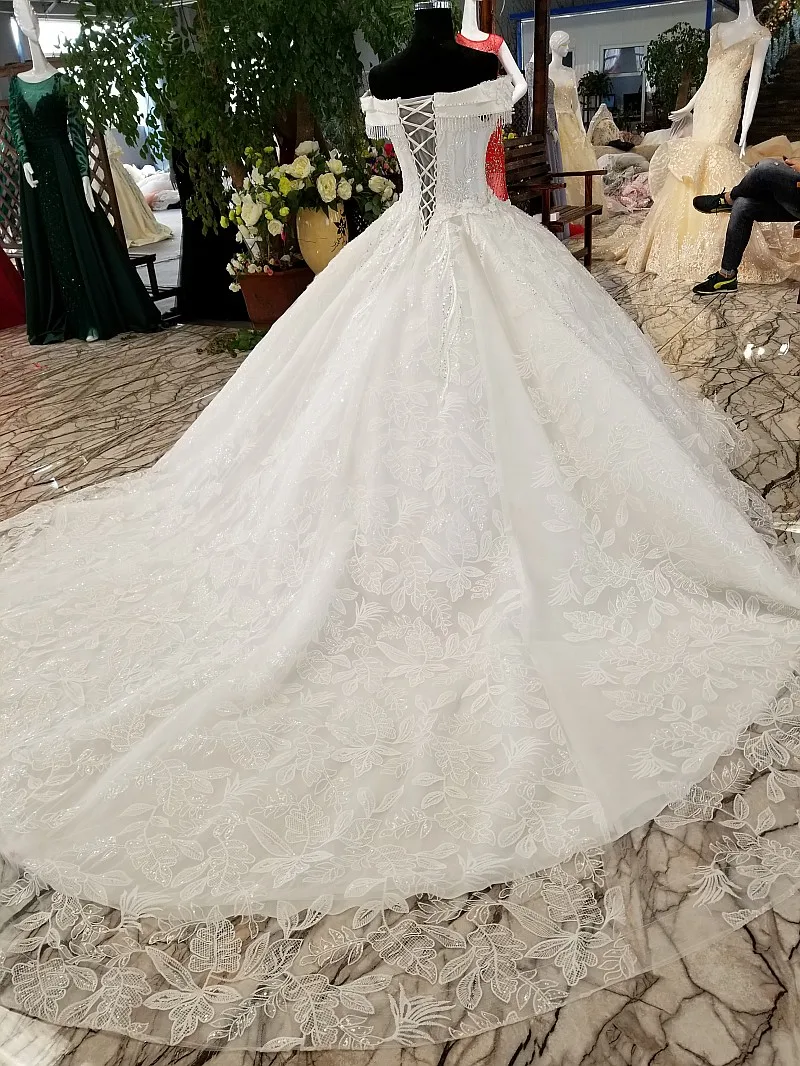 LS64212 свадебное платье кружевные цветыAliExpress Оптовая красоты люкс торжественное