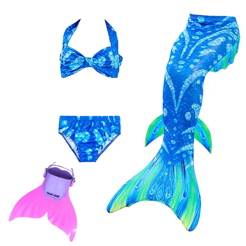 Летний купальный костюм Русалочки для девочек костюмированной вечеринки