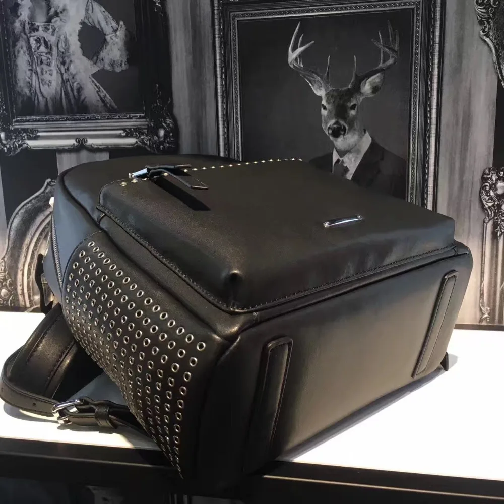 Рюкзак для женщин 2017 натуральная кожа унисекс дизайнер известный бренд ноутбук