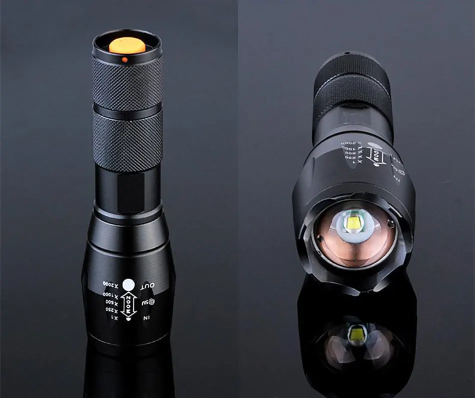 1800LM алюминиевый водонепроницаемый Zoomable CREE XM-L T6 светодиодный светильник-вспышка SOS светодиодный фонарь светильник 18650 перезаряжаемый аккумулятор AAA Chenglnn