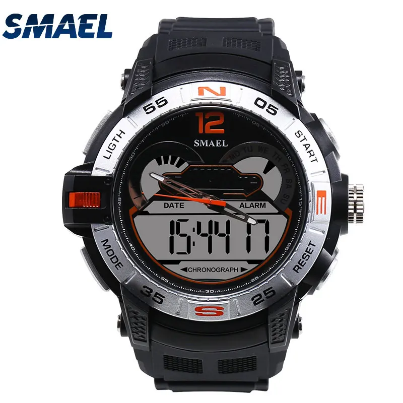 Небесно голубые крутые Модные мужские наручные часы SMAEL модные