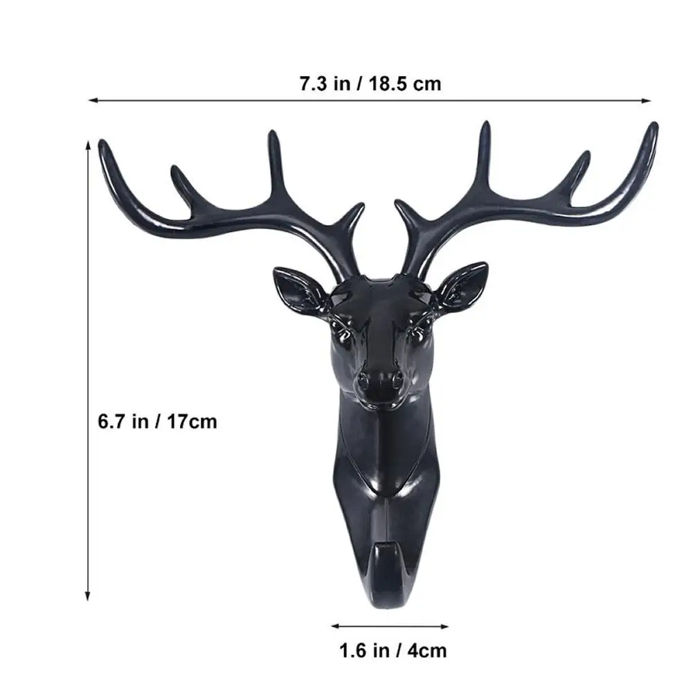 Голова оленя ретро стиль декоративные настенные крючки минималистичный