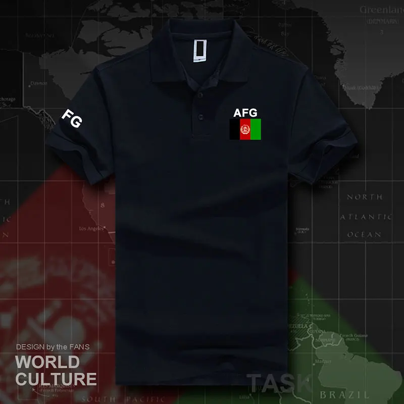 Afghan polo рубашки мужские с коротким рукавом белые бренды напечатаны для страны хлопок национальная команда флаг AFG ислам пашто - Цвет: polo-Navy