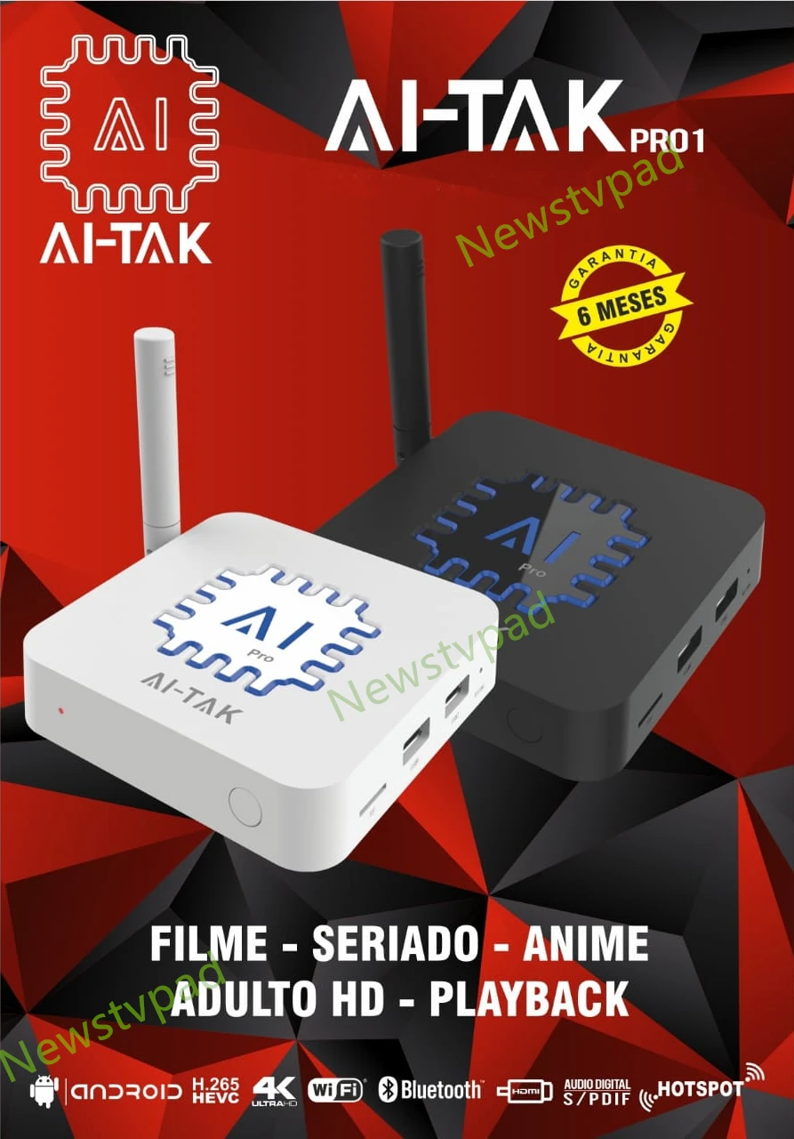 Ai tak pro 1 коробка HTV BTV Бразилия IPTV Android коробка AI TAK box 4K бразильские Бесплатные Каналы подписка с VOD воспроизведения и Live