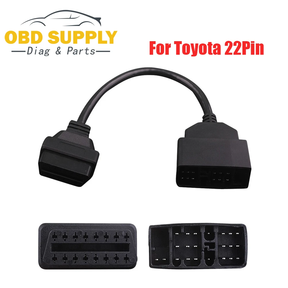 Автомобильный диагностический разъем OBD d2 переходник с 22 Pin на 16 для Toyota|Кабели и