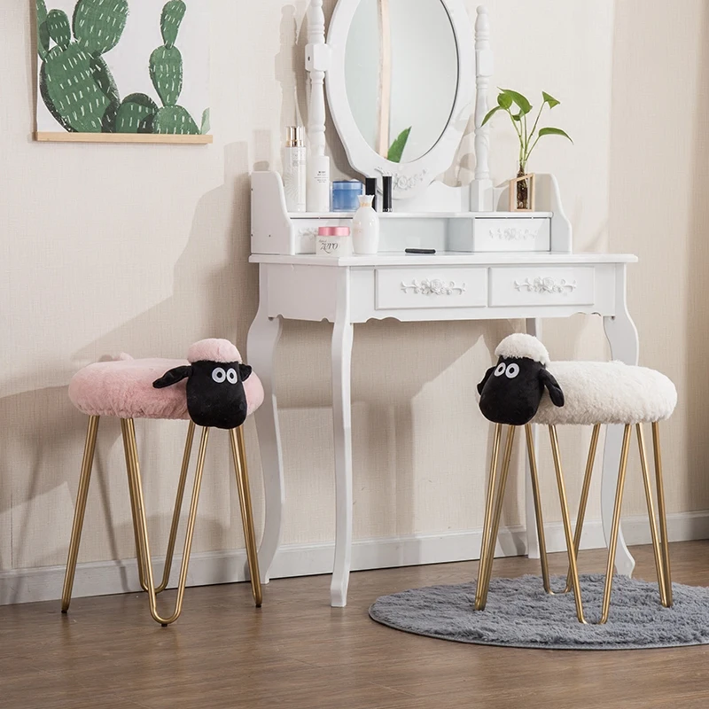 Muebles De Madera металлический Железный художественный стул для макияжа ягненка Чистка