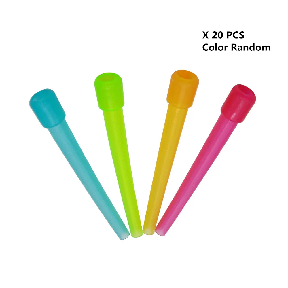 20PCS Color Random Hornet 95 мм Пластик одноразовые, для кальяна мундштуки Красочные кальяна концевые насадки для кальянный шланг кальяна Чичи наргиле, аксессуары - Цвет: 20PCS Color Random