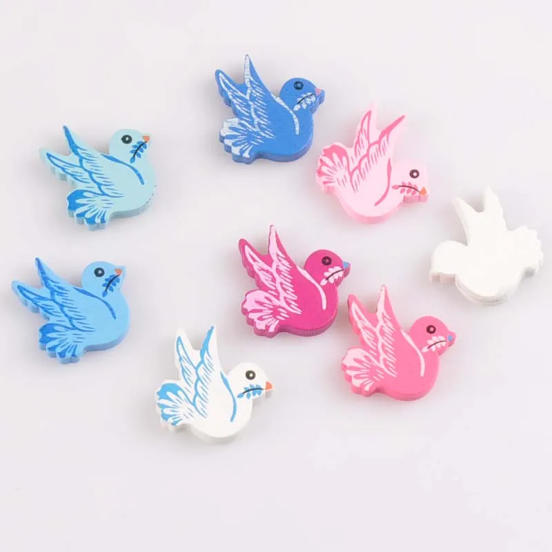 25 шт., детский деревянный кролик, 19 х20 мм