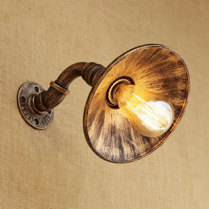 Современный промышленный Железный настенный светильник Ретро Лофт светодиодный