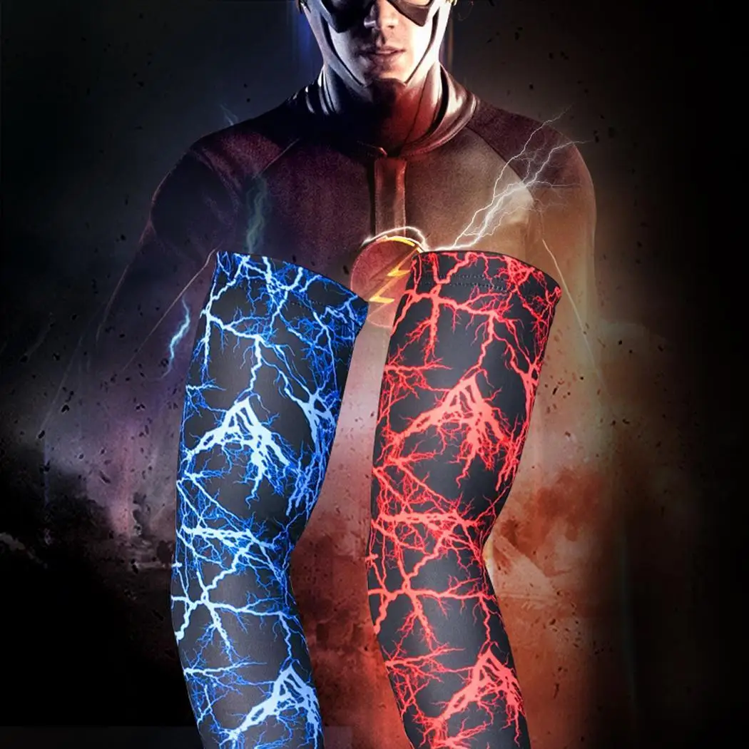 Защита руки дышащий высокий налокотник красный синий от Солнца рукава Спорт на