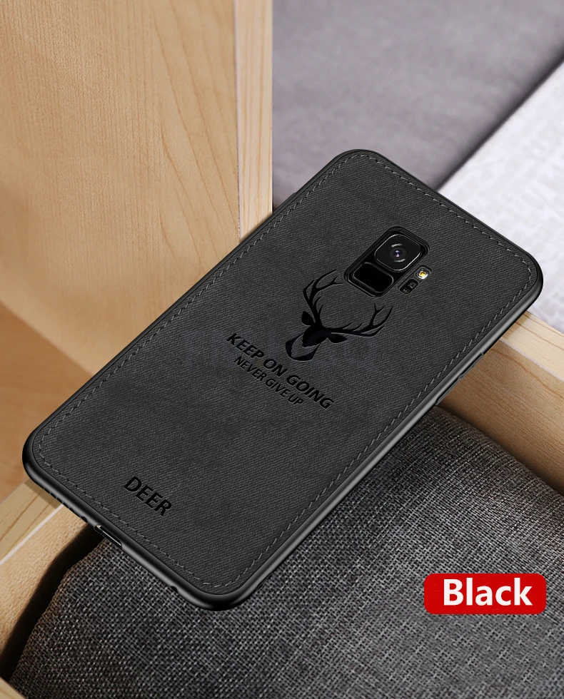 Чехол для samsung Galaxy S9 S8 с объемной текстурой оленя из мягкого ТПУ на магните, чехол со встроенной магнитной пластиной для S10 S9 S8 Plus E