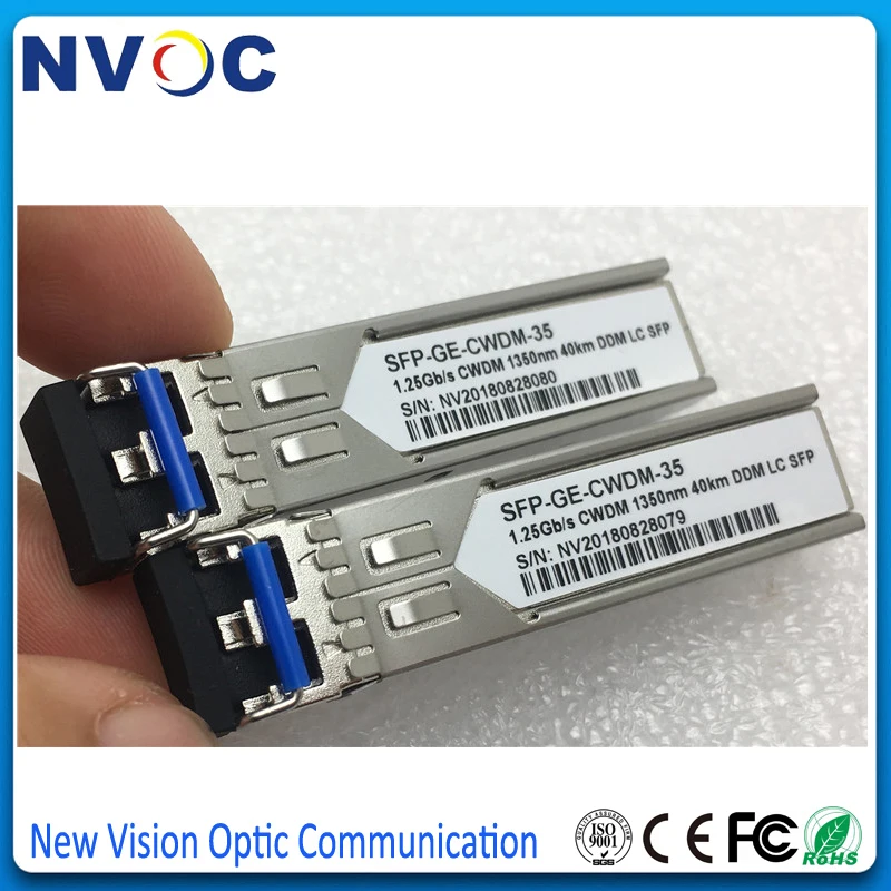 1 25 г 1350нм дуплекс однорежимный 40 км 1270нм ~ 1610нм двойное волокно LC CWDM SFP волоконный