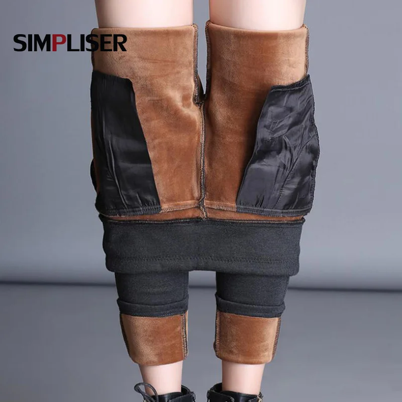 Брюки 6XL женские с высокой талией эластичные леггинсы теплые бархатные