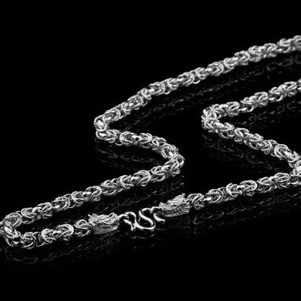 925 серебряное ожерелье с драконом для мужчин/мальчиков 6 мм толстое крутое из