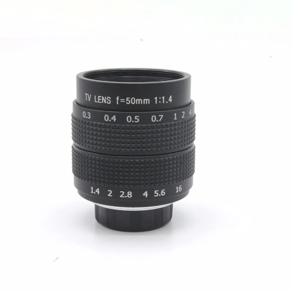 Фуцзянь 50 мм F1.4 CCTV ТВ Объектив + C EOS м макрокольцо для Canon беззеркальная камера/для