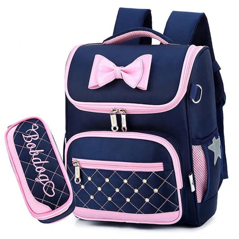 Розовый рюкзак принцессы с бантом, школьные рюкзаки для девочек, детская сумка, школьные сумки для детского сада