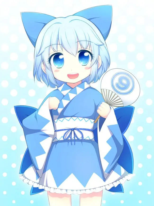 Touhou проект Cirno Chiruno Baka кимоно Косплей Костюм|cosplay sword|costume weddingcostume cosplay anime |