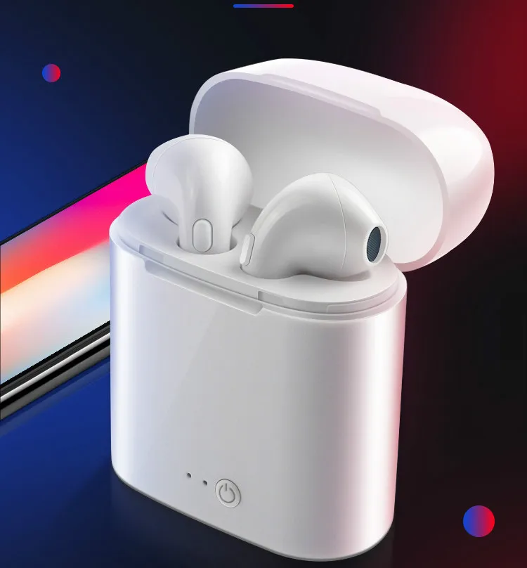 Мини вкладыши Bluetooth одиночный Heatset с микрофоном зарядная коробка для всех