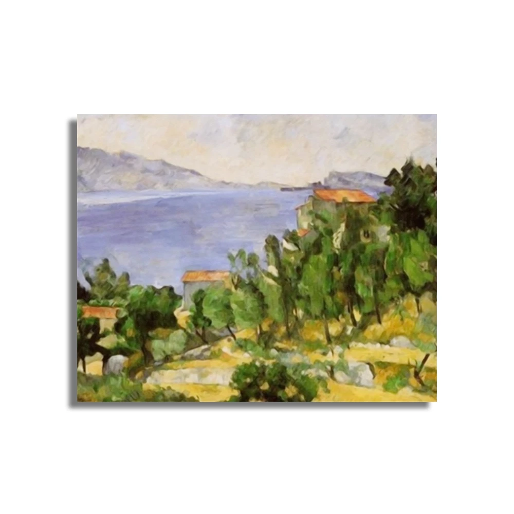 The Bay of Lɾstaque от Cezanne известная Картина на холсте каллиграфические плакаты и