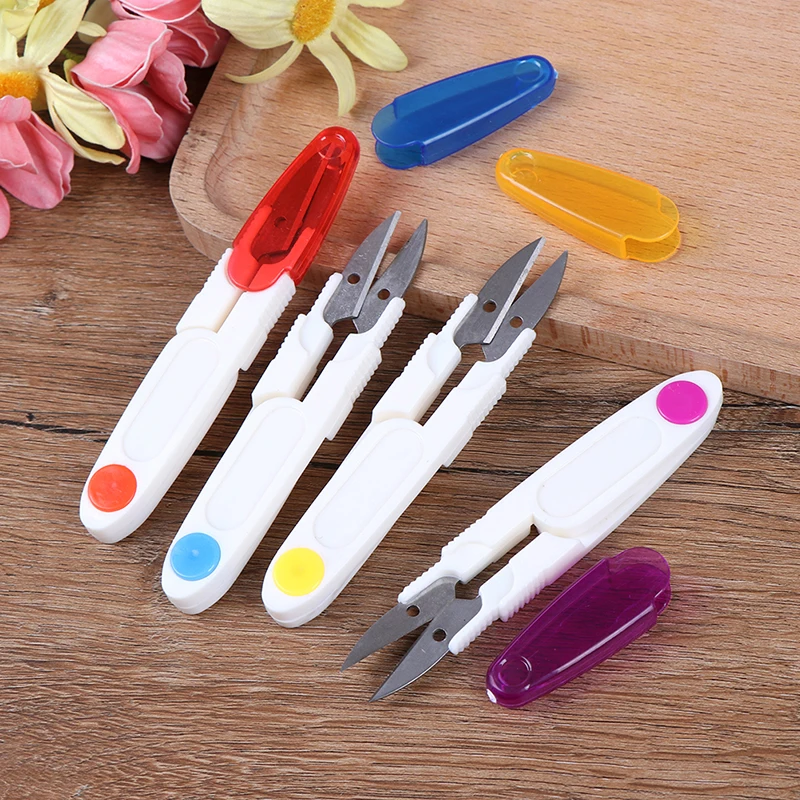 Портативные рыболовные ножницы с пластиковыми ручками крышками из нержавеющей